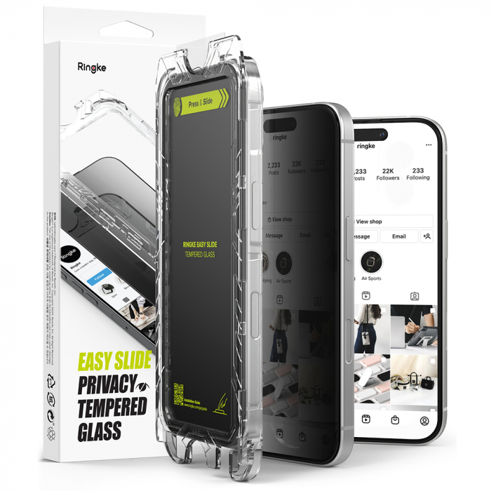 Folie sticla Ringke Iphone 16 Pro  privacy 2 buc [2]