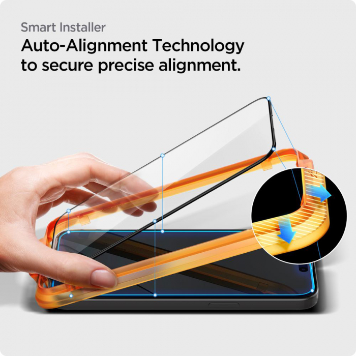 Folie sticla Spigen - Glas.tR Align Master (2 pack) - iPhone 15 Pro Max - Black [4]