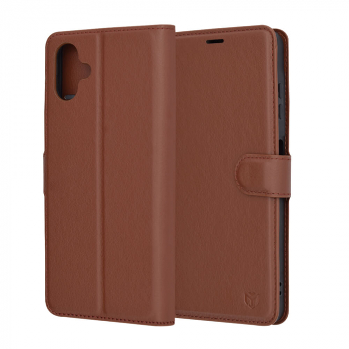 Husa carte Samsung Galaxy A06 Techsuit Leather folio maro [2]