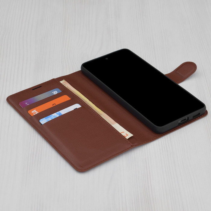 Husa carte Samsung Galaxy S24 FE Techsuit Leather folio maro [3]