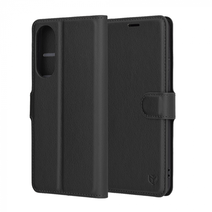 Husa carte Samsung Galaxy S25 Edge Techsuit Leather folio negru [5]