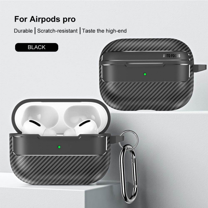 Husa casti Airpods Pro 1 / 2 Techsuit carbonfibre [2]
