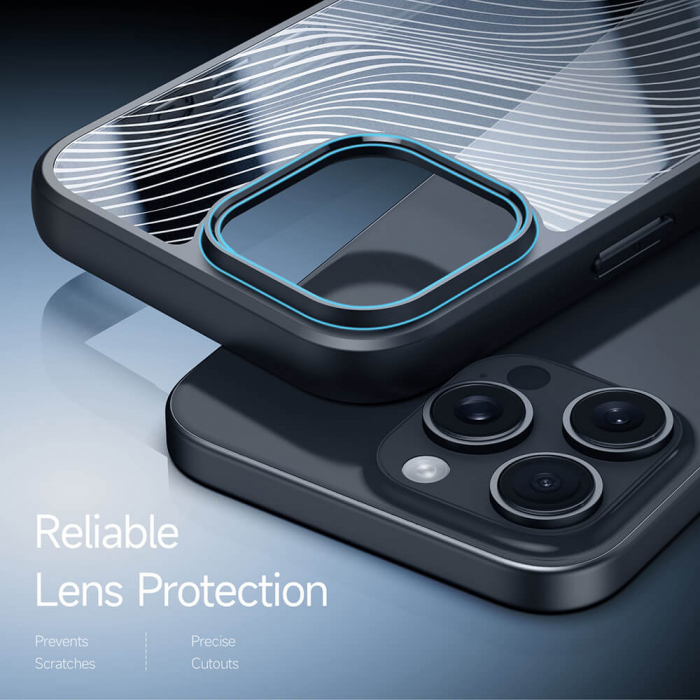 Husa iPhone 16 Pro Transparenta cu margini negre Duxducis Aimo [5]
