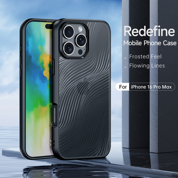 Husa iPhone 16 Pro Transparenta cu margini negre Duxducis Aimo [3]