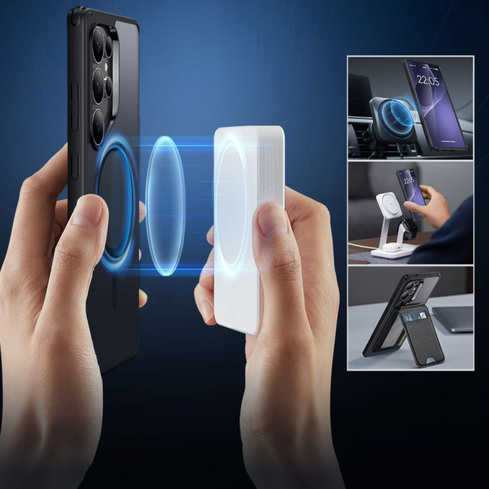 Husa Samsung Galaxy S25 Ultra ESR HaloLock MagSafe frosted negru [3]