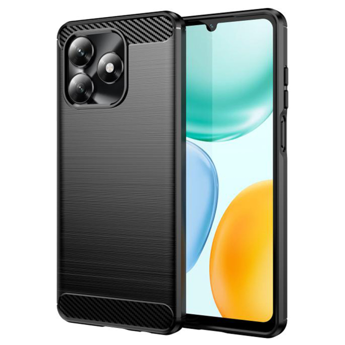 Husa Honor X5c Plus Techsuit - Carbon Silicone Black [1]