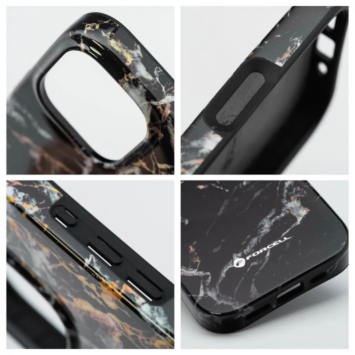 Husa Iphone 16 Forcell F-Protect Mirage marmura negru [3]