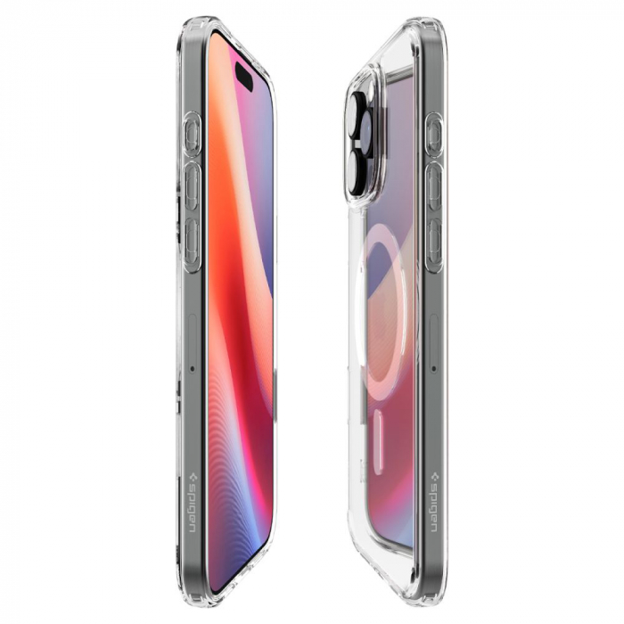 Husa IPhone 16 Pro Max  Spigen Ultra Hybrid  T magsafe alb buton acoperit [3]