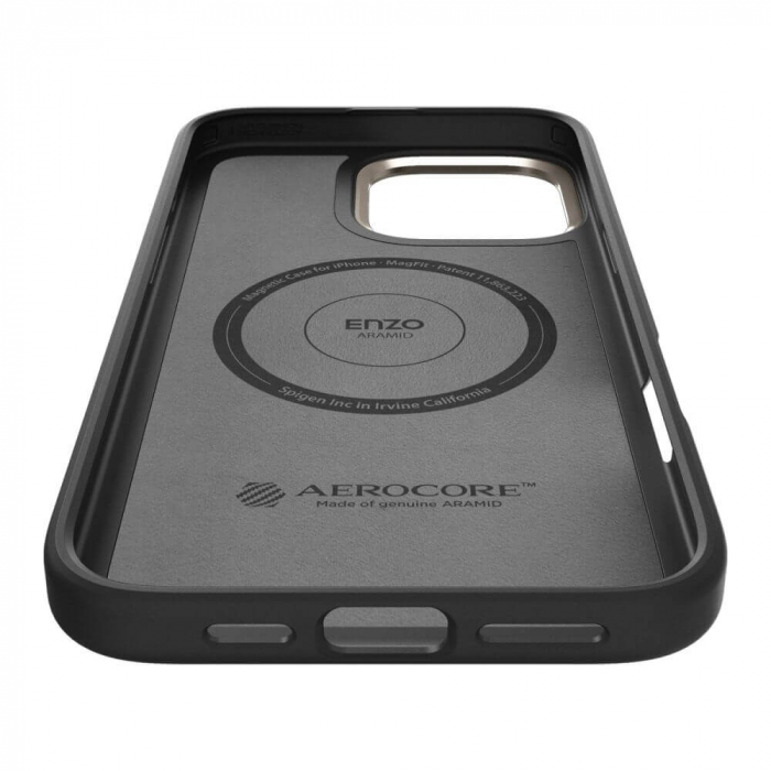 Husa Iphone 16 Pro Spigen Enzo Aramid magsafe negru [8]