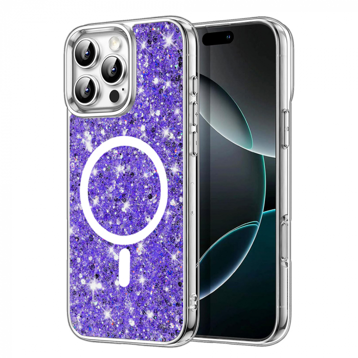Husa Iphone 16 Pro Techsuit Sparkly Glitter magsafe mov [1]
