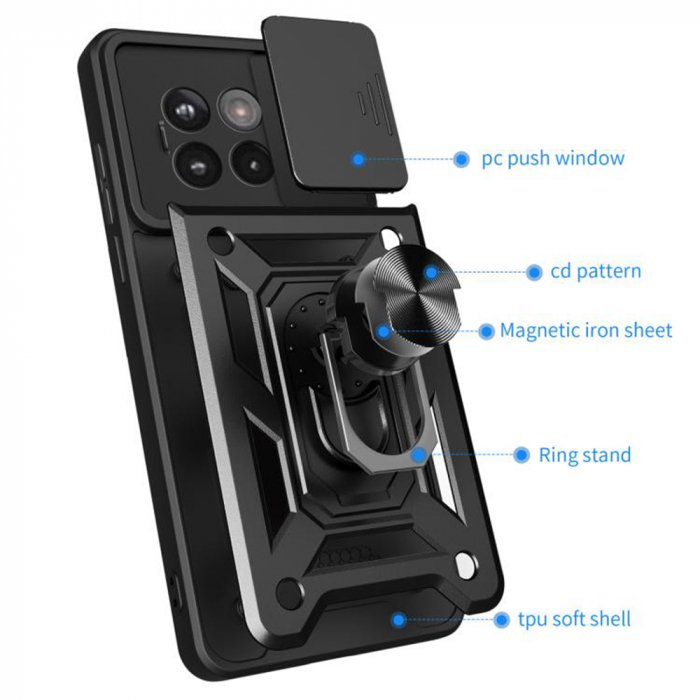Husa OnePlus 13R Techsuit CamShield negru [2]