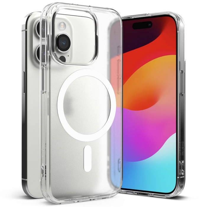 Husa Ringke Fusion IPhone 15 Pro transparent magsafe mata [8]