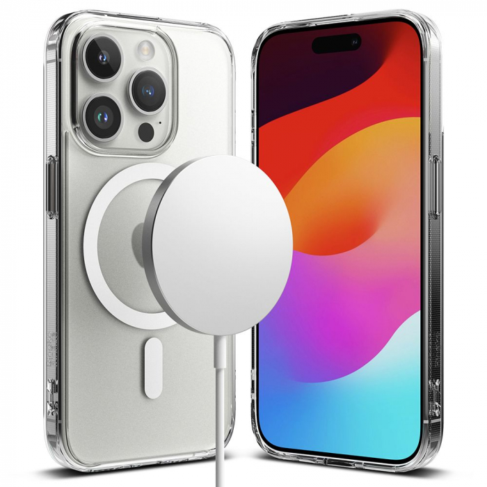 Husa Ringke Fusion IPhone 15 Pro transparent magsafe mata [7]