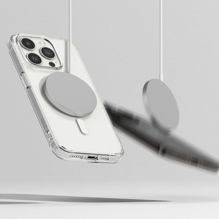 Husa Ringke Fusion IPhone 15 Pro transparent magsafe mata [2]