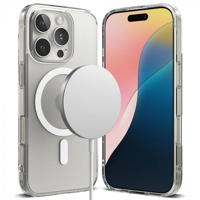 Husa Ringke Fusion IPhone 16 Pro magsafe mata transparent [7]