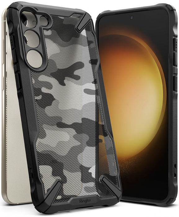 Husa Ringke fusion Samsung Galaxy S23 camo negru [2]