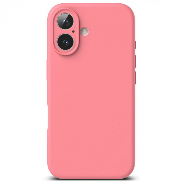 Husa Ringke Silicone Iphone 16 negru magsafe roz [1]