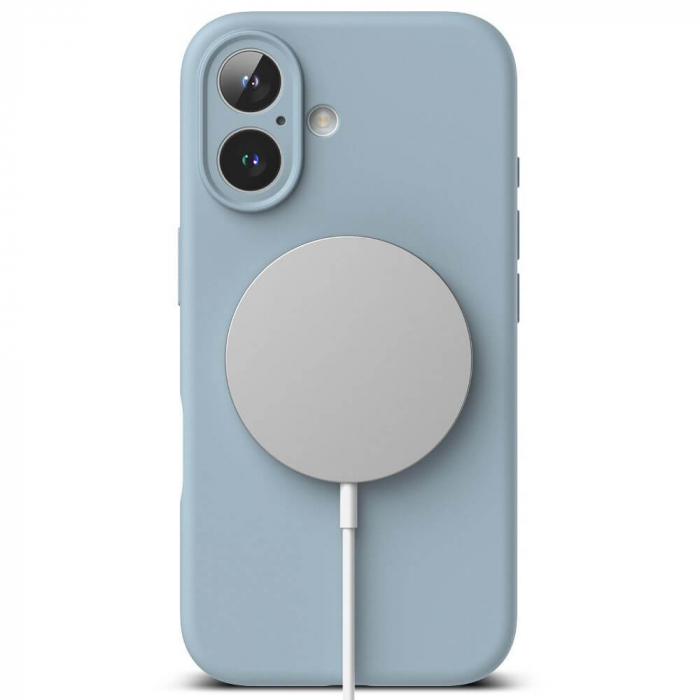 Husa Ringke Silicone Iphone 16 negru magsafe albastru [8]
