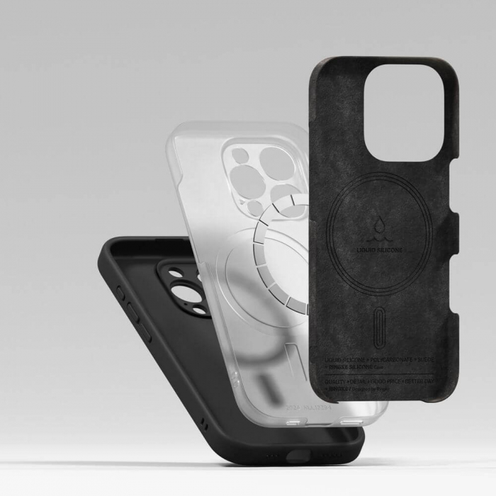 Husa Ringke Silicone Iphone 16 Pro negru magsafe [7]