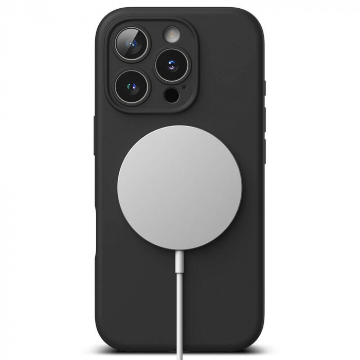 Husa Ringke Silicone Iphone 16 Pro negru magsafe [3]