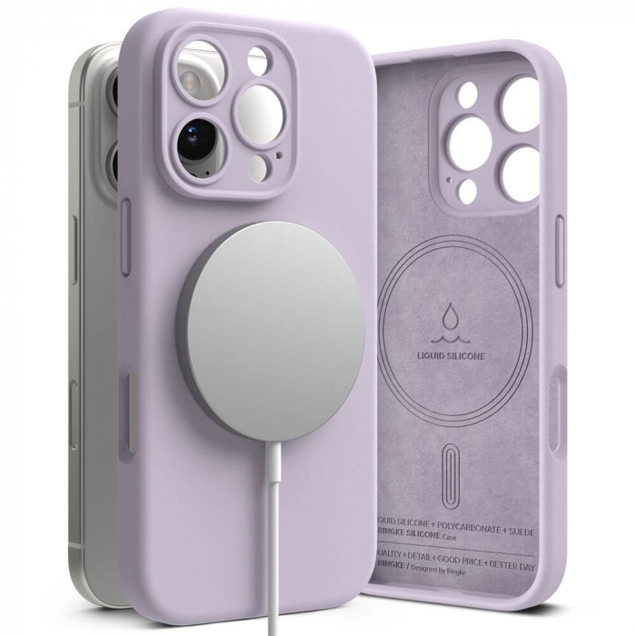 Husa Ringke Silicone Iphone 16 Pro mov magsafe [4]