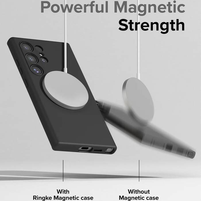Husa Ringke Silicone Samsung Galaxy S24 Ultra magsafe roz [5]