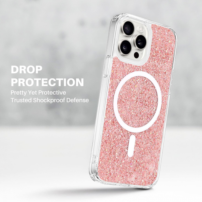 Husa Samsung Galaxy A36 / A56 5G Techsuit Sparkly Glitter magsafe alb [6]