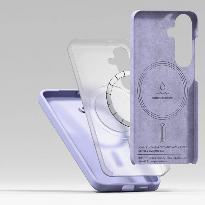 Husa Samsung Galaxy S25 Ringke Silicone mov magsafe [4]
