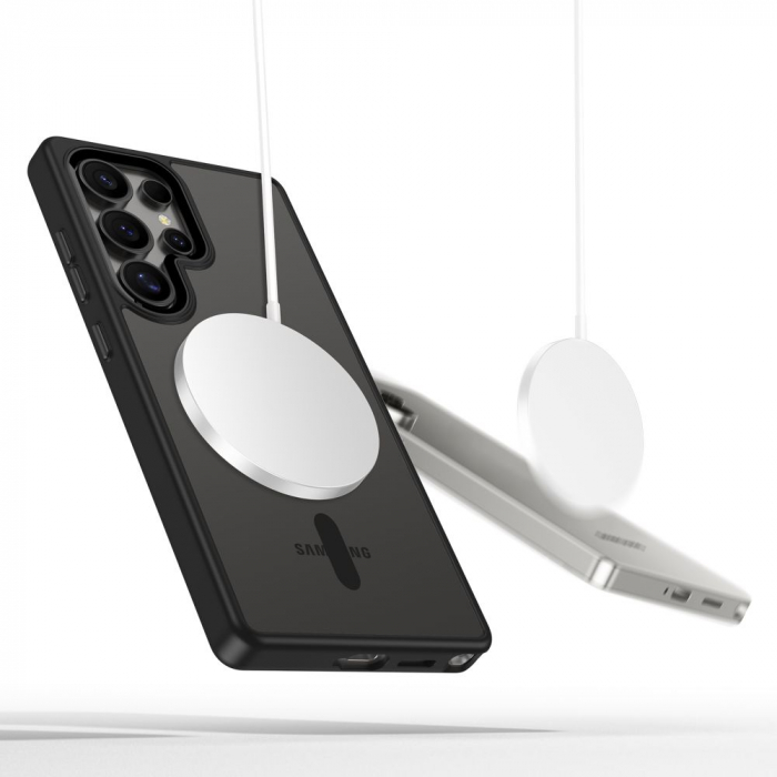 Husa Samsung Galaxy S25 Ultra Tech-Protect MagMat Magsafe negru transparent [4]