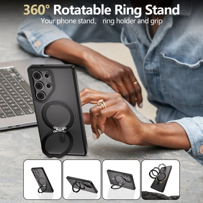 Husa Samsung Galaxy S25 Ultra Tech-Protect MagRing negru [3]