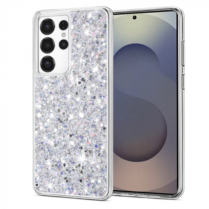 Husa Techsuit Sparkly Glitter Samsung Galaxy S25 Ultra alb [1]