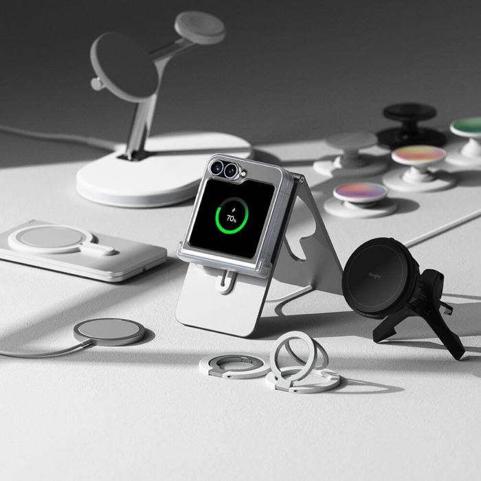 Husa Samsung Galaxy Z Flip 6 Ringke Slim Hinge magsafe transparent mat [2]