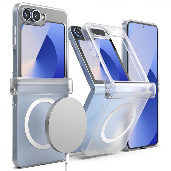 Husa Samsung Galaxy Z Flip 6 Ringke Slim Hinge magsafe transparent mat [4]