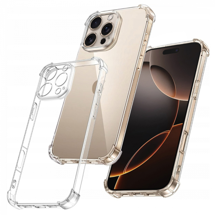 Husa Shockproof clear silicone Techsuit Iphone 16 Pro Max [4]