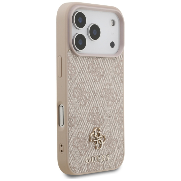 Husa silicon iPhone 17 Pro Guess - 4G Small and Classic Logo MagSafe Pink [3]