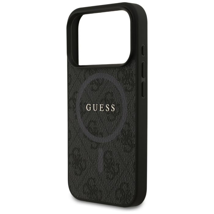 Husa silicon Guess iPhone 17 Pro - 4G Ring Classic Logo MagSafe (GUHMP17LG4GFRK)- Black [4]