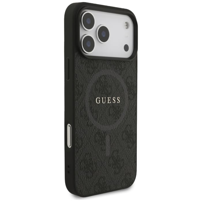 Husa silicon Guess iPhone 17 Pro Max - 4G Ring Classic Logo MagSafe (GUHMP17XG4GFRK) Black [5]