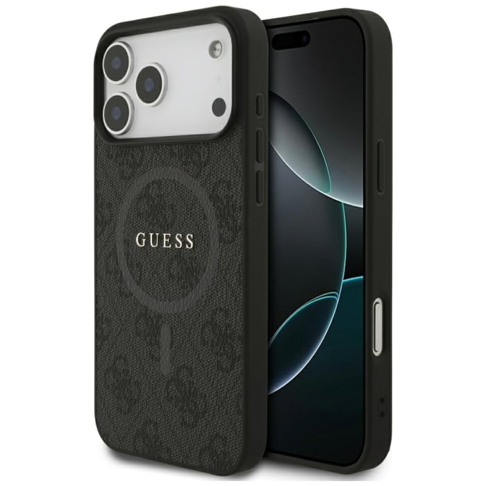 Husa silicon Guess iPhone 17 Pro Max - 4G Ring Classic Logo MagSafe (GUHMP17XG4GFRK) Black [7]