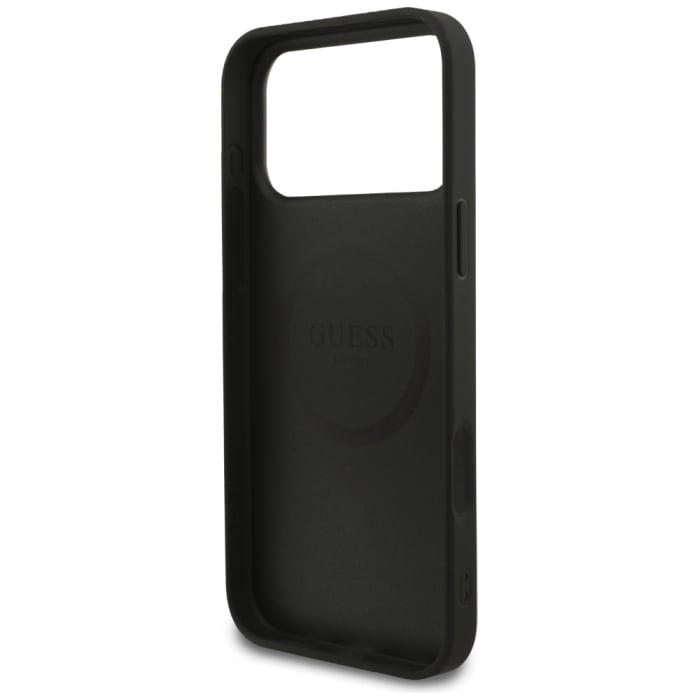 Husa silicon Guess iPhone 17 Pro Max - 4G Ring Classic Logo MagSafe (GUHMP17XG4GFRK) Black [2]