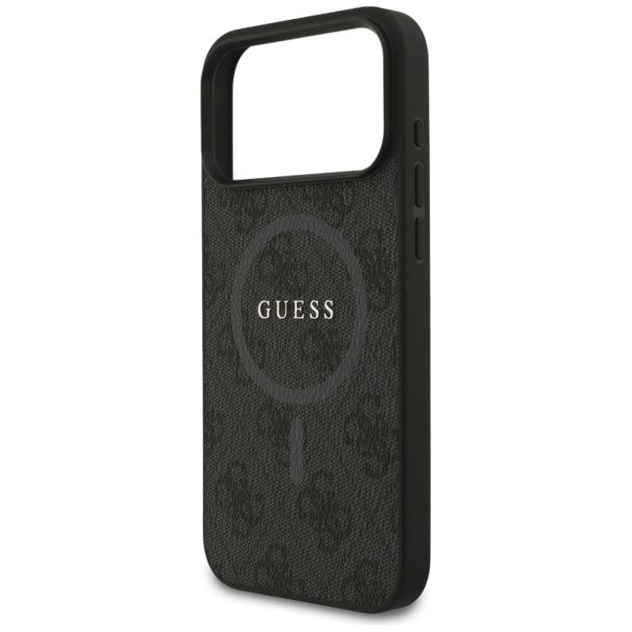 Husa silicon Guess iPhone 17 Pro Max - 4G Ring Classic Logo MagSafe (GUHMP17XG4GFRK) Black [6]