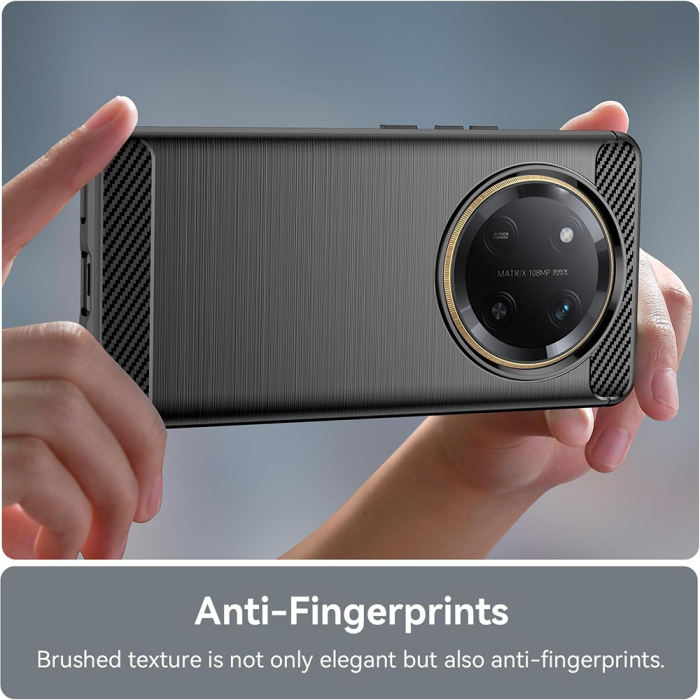 Husa silicon Honor Magic7 Lite / X9c Techsuit - Carbon Silicone - Black [5]