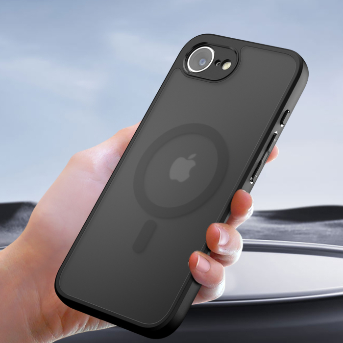 Husa silicon iPhone 12 Pro Max Techsuit - PureFrost MagSafe Frosted Black [6]