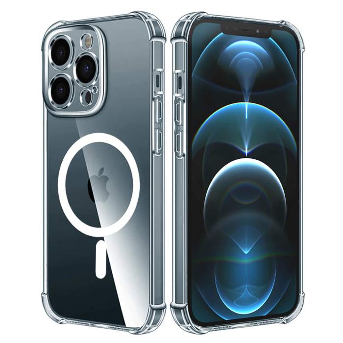 Husa silicon iPhone 12 Pro Max Techsuit - Shockproof Clear Silicone MagSafe Clear [5]