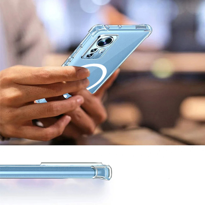 Husa silicon iPhone 12 Pro Max Techsuit - Shockproof Clear Silicone MagSafe Clear [3]