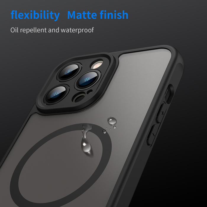 Husa silicon iPhone 13 Pro Max Techsuit - HaloFrost II MagSafe Black [5]