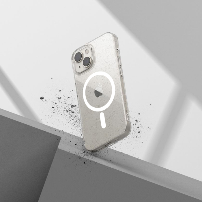 Husa silicon iPhone 13 Pro Techsuit - SparkleSkin MagSafe Series Clear [3]