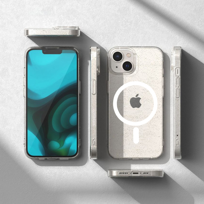 Husa silicon iPhone 13 Pro Techsuit - SparkleSkin MagSafe Series Clear [5]