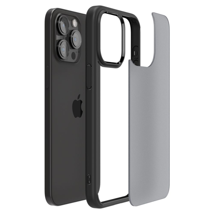 Husa silicon iPhone 15 Pro Spigen - Ultra Hybrid Frost Black [4]