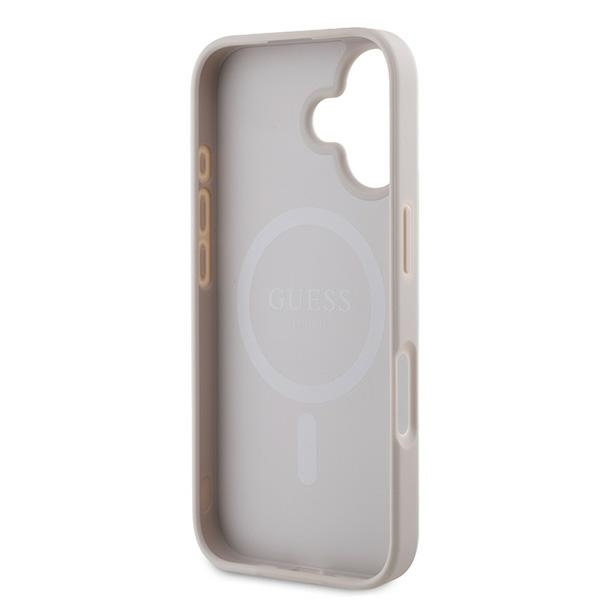 Husa silicon iPhone 16 Plus Guess - 4G Ring Classic Logo MagSafe (GUHMP16MG4GFRP) - Pink [4]