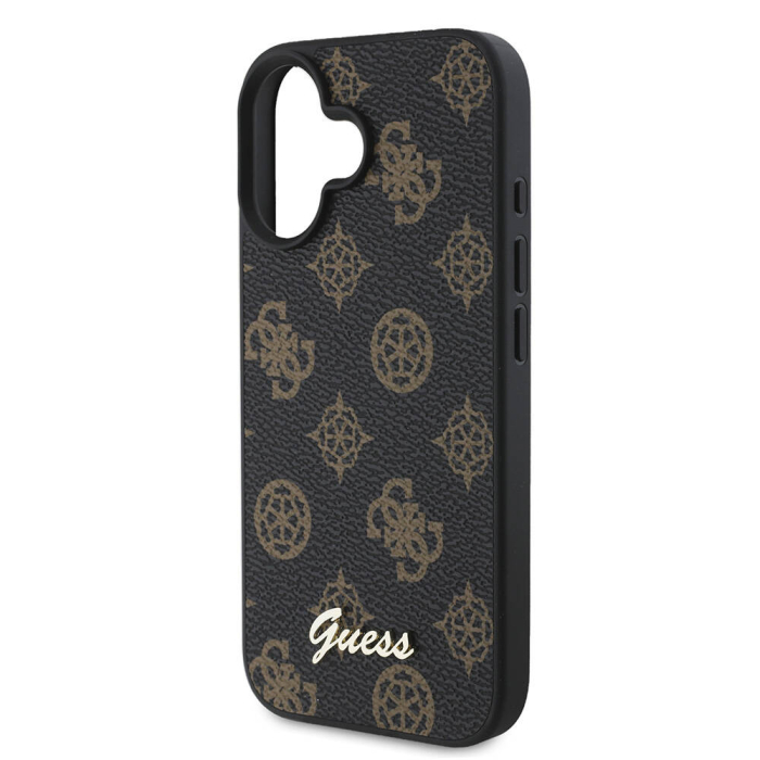 Husa silicon iPhone 16 Plus Guess - Peony Script MagSafe (GUHMP16MPGPYSK) - Black [6]